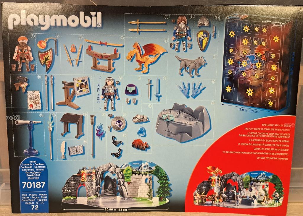 Playmobil 70187 Adventskalender Ridderduel, Ophalen of Verzenden, Zo goed als nieuw, Complete set