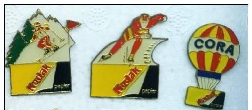 3 PINS JO Kodak skyball-schaatsen 1992, Ophalen of Verzenden