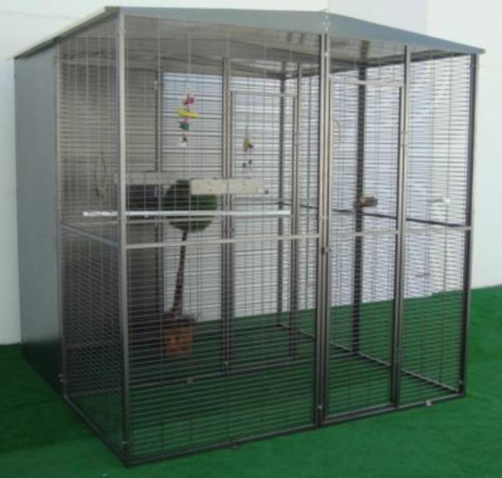Volière perroquet 2x2x2 m séparée en deux cage ara perroquet, Envoi, Neuf, Métal, Volière