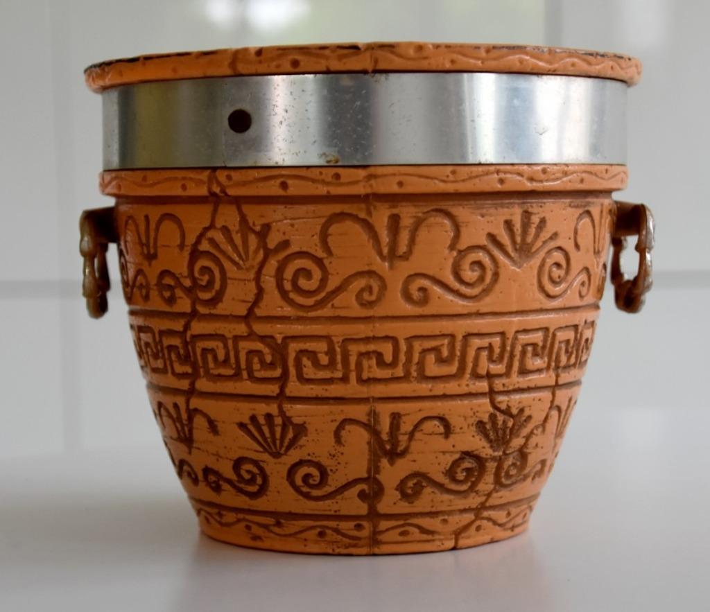 Pot de fleurs en plastique vintage, Enlèvement ou Envoi, Moins de 25 cm, Rond, Comme neuf