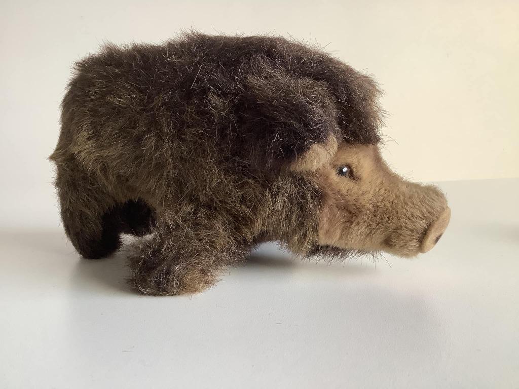 Vintage Steiff everzwijn "Wutzi" met knop en label, Verzamelen, Beren en Cherished Teddies, Ophalen of Verzenden, Zo goed als nieuw