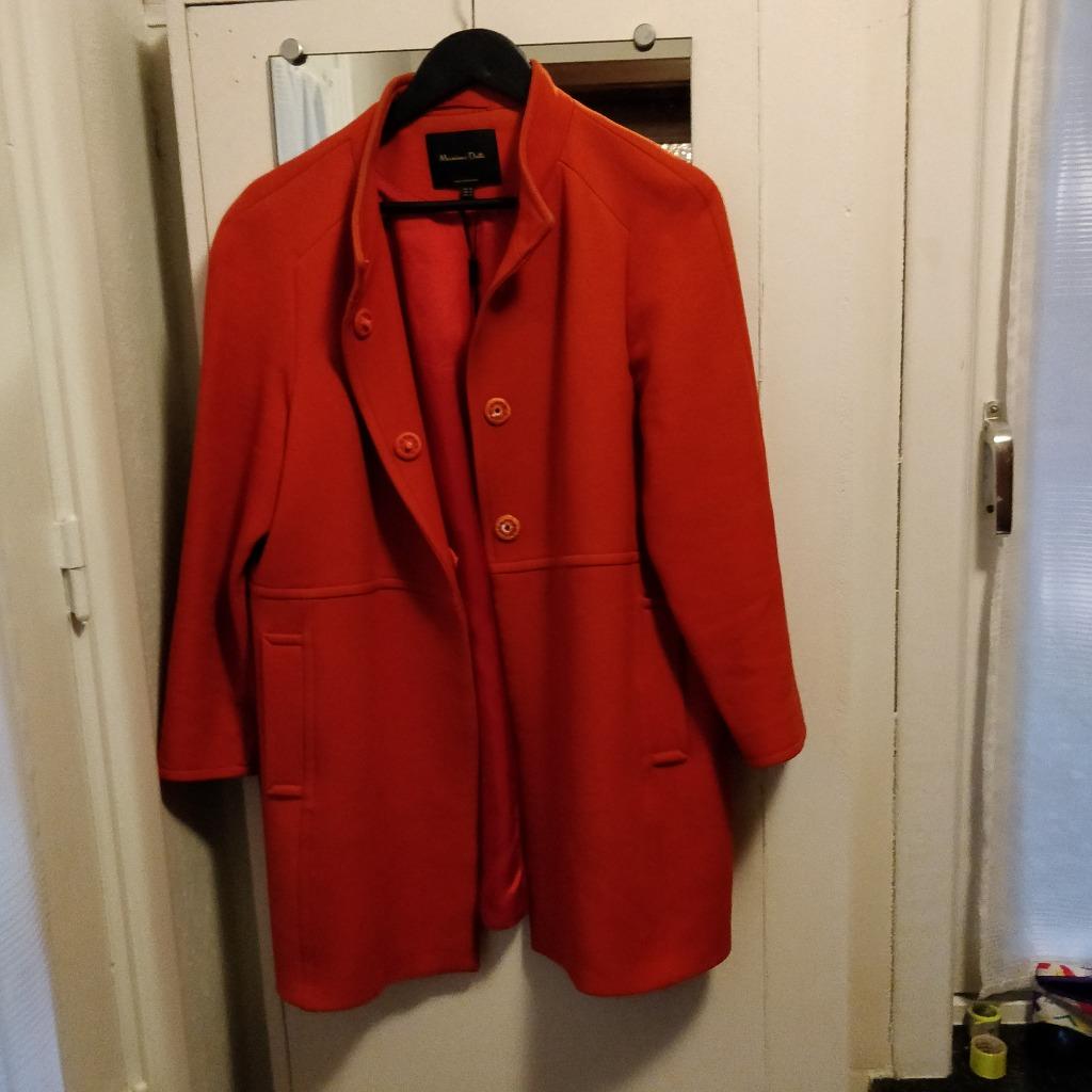 damesjas, Kleding | Dames, Jassen | Winter, Massimo Dutti, Oranje, Zo goed als nieuw, Ophalen