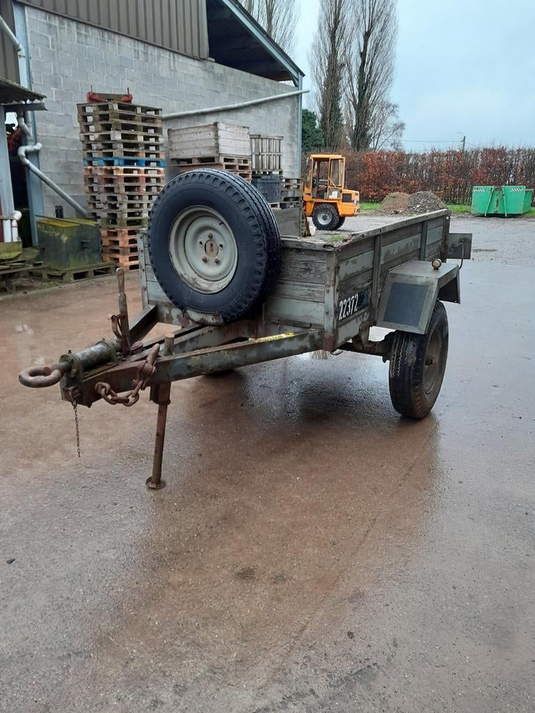 remorque/chariot, dimensions du godet 210x125x45, freiné, Articles professionnels, Enlèvement ou Envoi