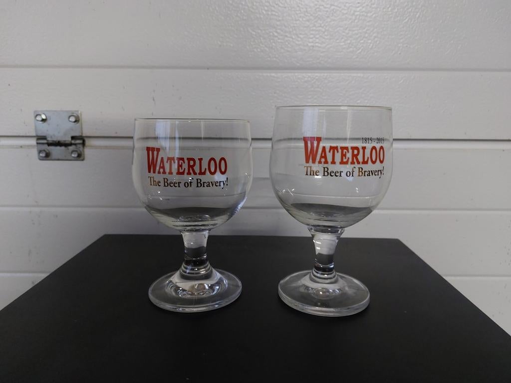 Bierglas Waterloo, Verzamelen, Ophalen of Verzenden, Zo goed als nieuw, Bierglas