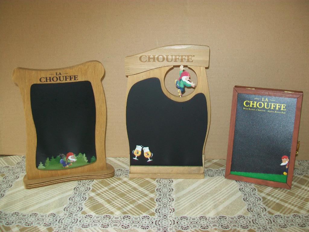 La Chouffe - Krijtbord - Reclamebord - Bier - Bière, Ophalen of Verzenden, Zo goed als nieuw, Reclamebord, Plaat of Schild, Overige merken