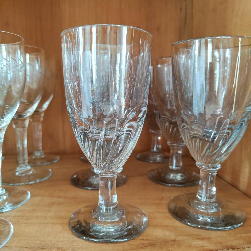 6 Anciens Verre à absinthe fin 19ème, Antiquités & Art, Enlèvement