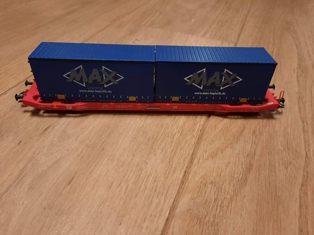 Mehano 18506 - wagon porte conteneur Max Logistik, Enlèvement ou Envoi, Comme neuf, Wagon, Autres marques