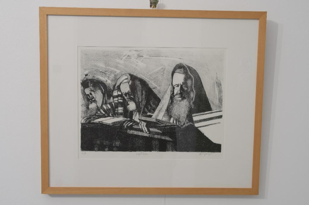 krijt litho: Joodse schriftgeleerden, Ophalen