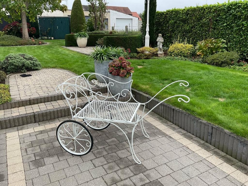 Smeedwerk, bloemenwagen voor buiten, Tuin en Terras, Ophalen