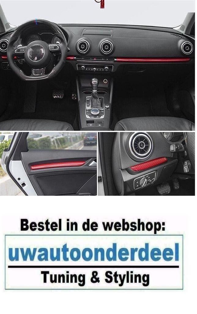 Dashboard Interieurlijsten Rood Carbon Geschikt voor Audi A3, Autos : Divers, Tuning & Styling, Envoi