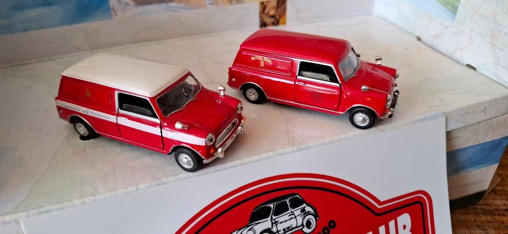 Lot 2x VAN MINI AUSTIN Mk2 ROYALMAIL & Expresspost UH Neuf, Hobby en Vrije tijd, Modelauto's | 1:43, Nieuw, Auto, Universal Hobbies
