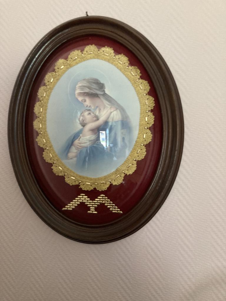 Schilderij achter glazen stolp, Antiek en Kunst, Curiosa en Brocante, Ophalen