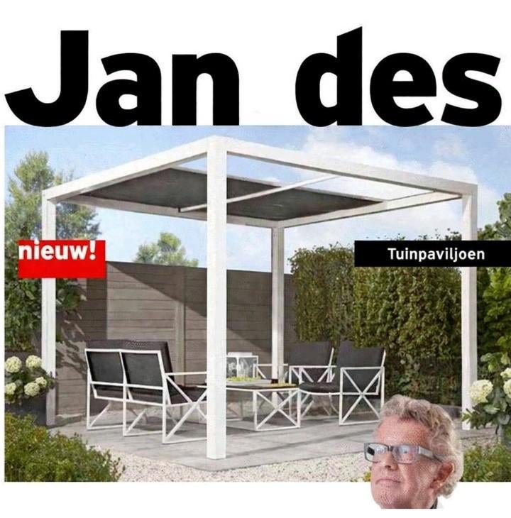 Tuinpaviljoen Jan des Bouvrie 300x300x230 cm NIEUW IN DOOS, Tuin en Terras, Overkappingen, Nieuw, Tuinpaviljoen, Ophalen