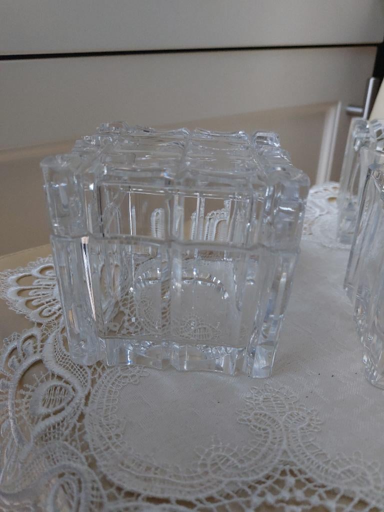 Val Saint Lambert 3 flacons parfums, Antiquités & Art, Enlèvement ou Envoi