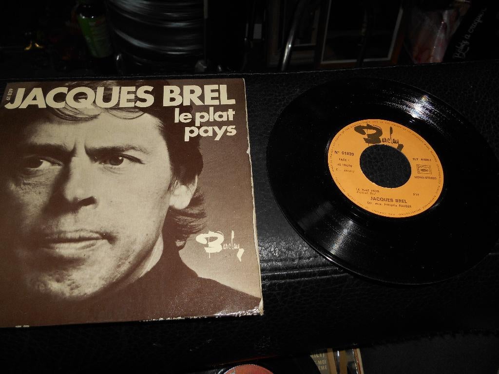 45T Jacques Brel " Le plat pays", Cd's en Dvd's, Vinyl Singles, Ophalen of Verzenden