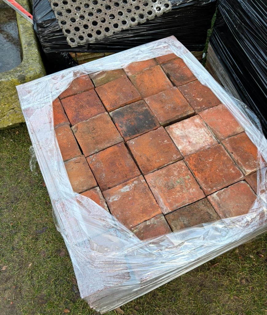 Lot antieke terracotta tegels.Voor info BELLEN 0474220705, Antiek en Kunst, Ophalen