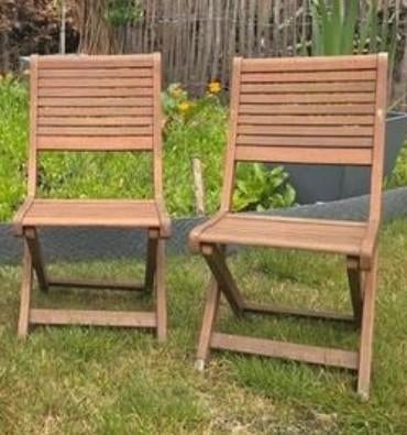 Chaises de jardin en bois pour enfants, Enlèvement, Utilisé, Bois, Pliant