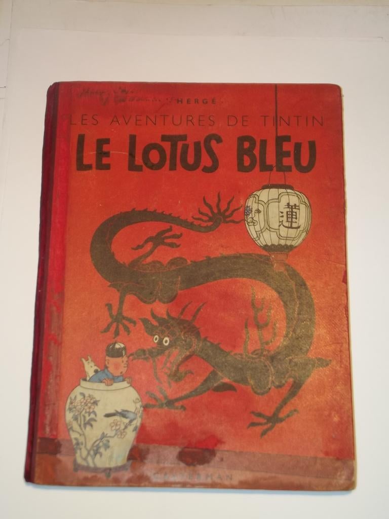 TINTIN "Le Lotus Bleu" EO B1/1946, Livres, Une BD, Enlèvement ou Envoi, Utilisé, HERGE