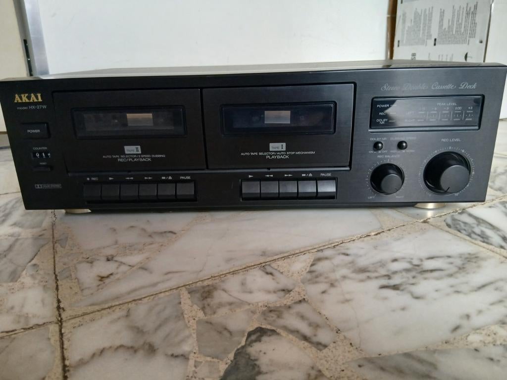 Dubbele cassettedeck AKAI, Audio, Tv en Foto, Cassettedecks, Ophalen, Dubbel, Akai, Tape counter