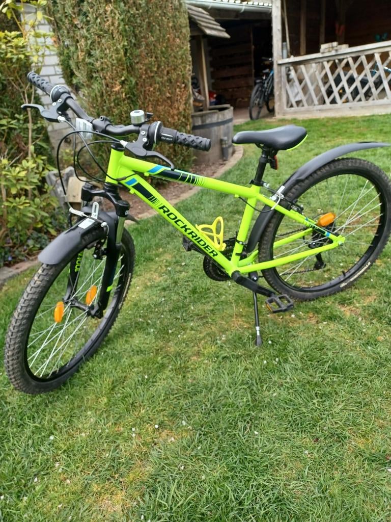 Mountainbike 24 inch in neongele kleur in zeer goede staat, Fietsen en Brommers, Ophalen