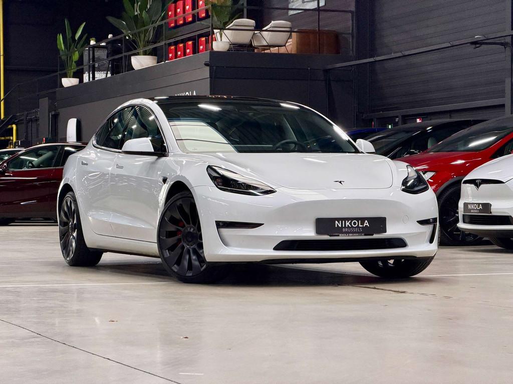 Tesla Model 3 PERFORMANCE - FACELIFT - ENHANCED AP - 20" WHE, Auto's, Tesla, Automaat, Gebruikt, Zwart, 464 pk