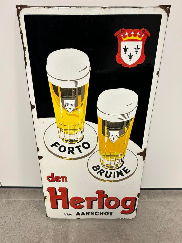 Assiette émaillée Le Duc d'Aarschot, Collections, Enlèvement, Utilisé, Panneau publicitaire