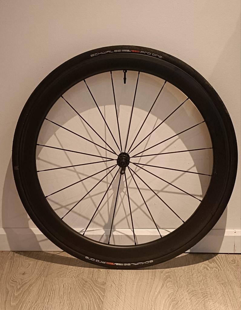 Carbon voorwiel 50mm (velgrem), Fietsen en Brommers, Ophalen, Gebruikt, Wiel