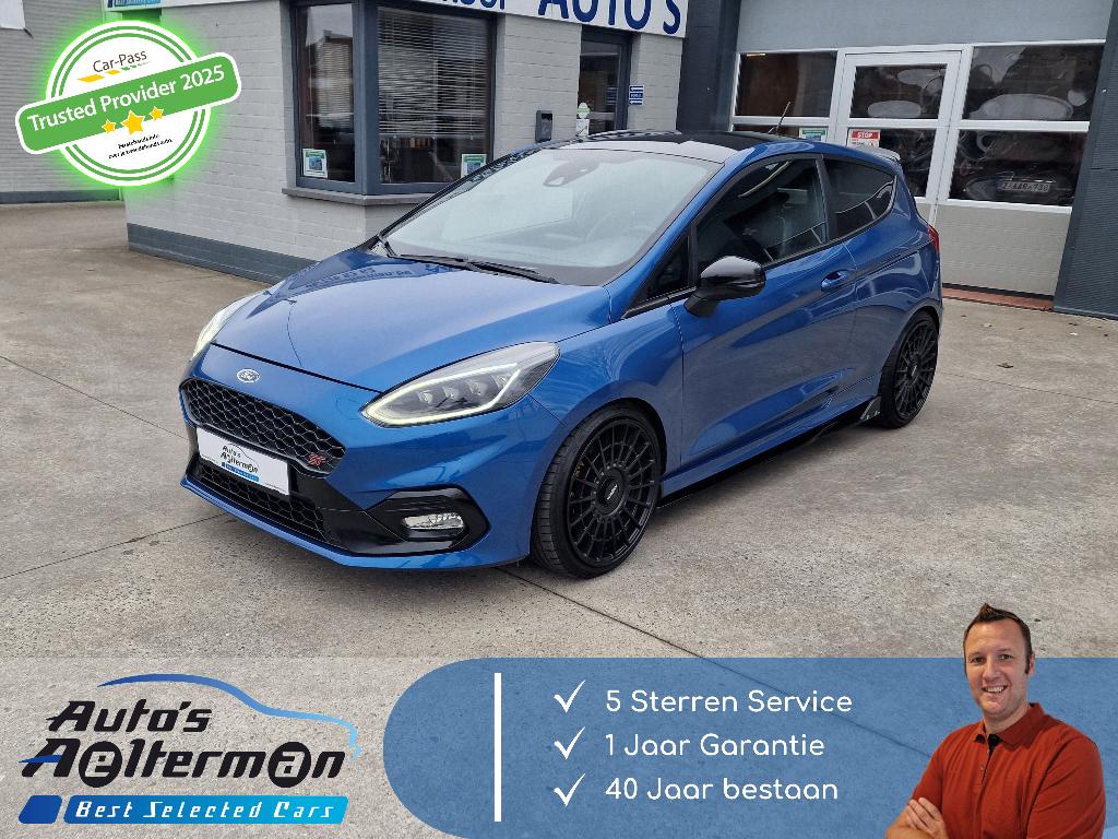 Ford Fiesta ST 1.5 Boost  STERRENHEMEL * TRUNK BRACE, Auto's, Ford, Voorwielaandrijving, Start-stop-systeem, Blauw, Bedrijf
