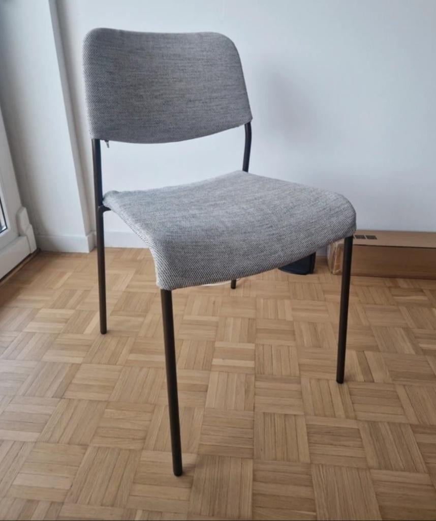4 grijze IKEA UDMUND-stoelen, Huis en Inrichting, Stoelen, Ophalen, Gebruikt, Simple, Vier