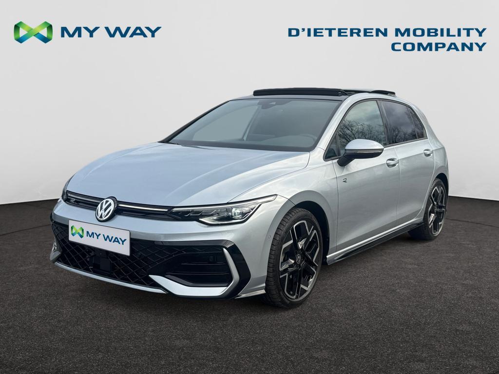 Volkswagen Golf VIII Golf 1.5 eTSI R-Line Business Premium D, Auto's, Volkswagen, Lederen bekleding, Golf, Zilver of Grijs, Stadsauto