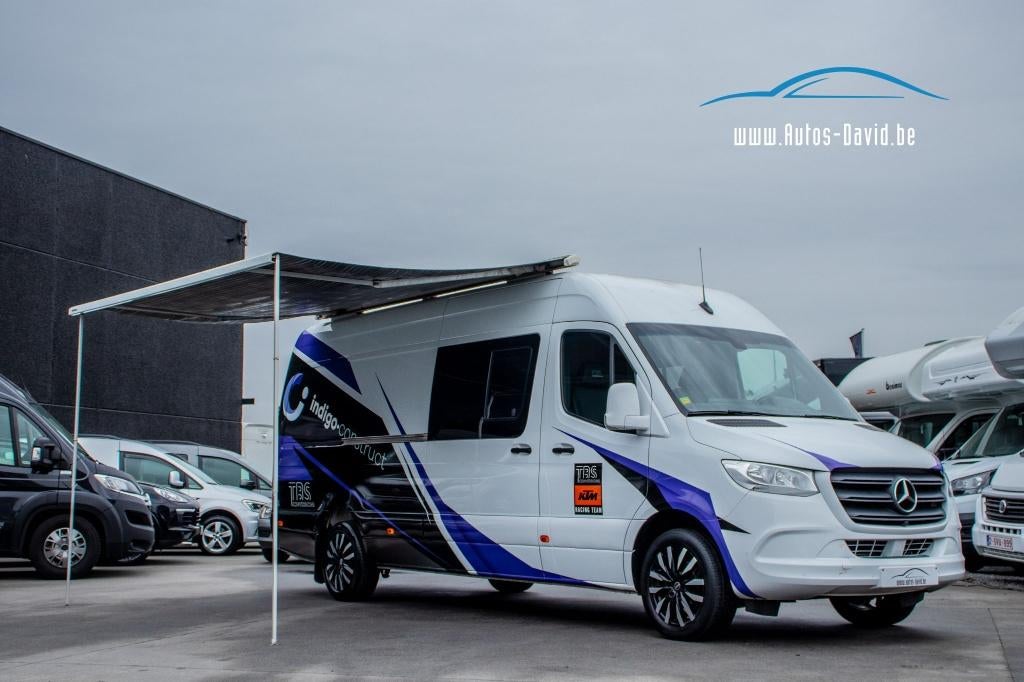 Mercedes Sprinter Camper Motorsport 2.1 Automatique à 2 lits, Caravanes & Camping, Siège standard, Entreprise, Mercedes-Benz, Diesel