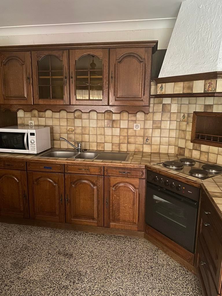 Massief Eiken Keuken, Huis en Inrichting, Keuken | Complete keukens, Ophalen, Zo goed als nieuw