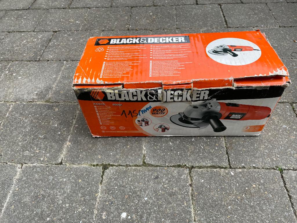 Black & Decker grinder, Doe-het-zelf en Bouw, Gereedschap | Slijpmachines, Ophalen, Zo goed als nieuw, 700 tot 1000 watt, Haakse handslijpmachine