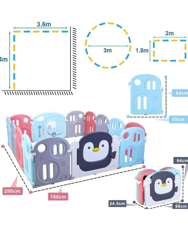 Grand parc bébé 180x200, Enfants & Bébés, Parcs