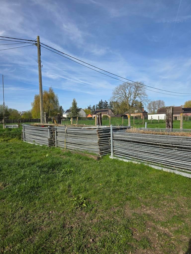 Clôture ou barrière de chantier  inox 3.5*2m., Enlèvement, Utilisé