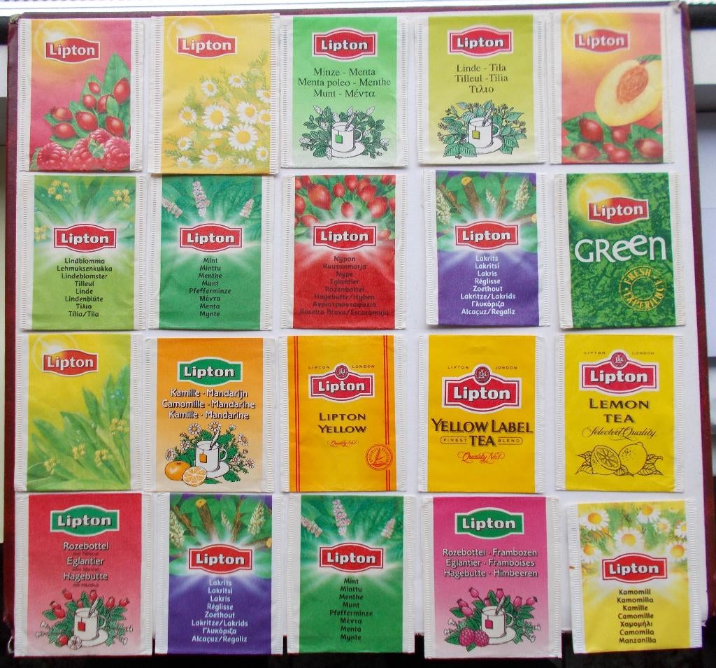 20 verschillende theezakjes Lipton, Hobby en Vrije tijd, Theezakjes, Verzenden, Theezakje(s)