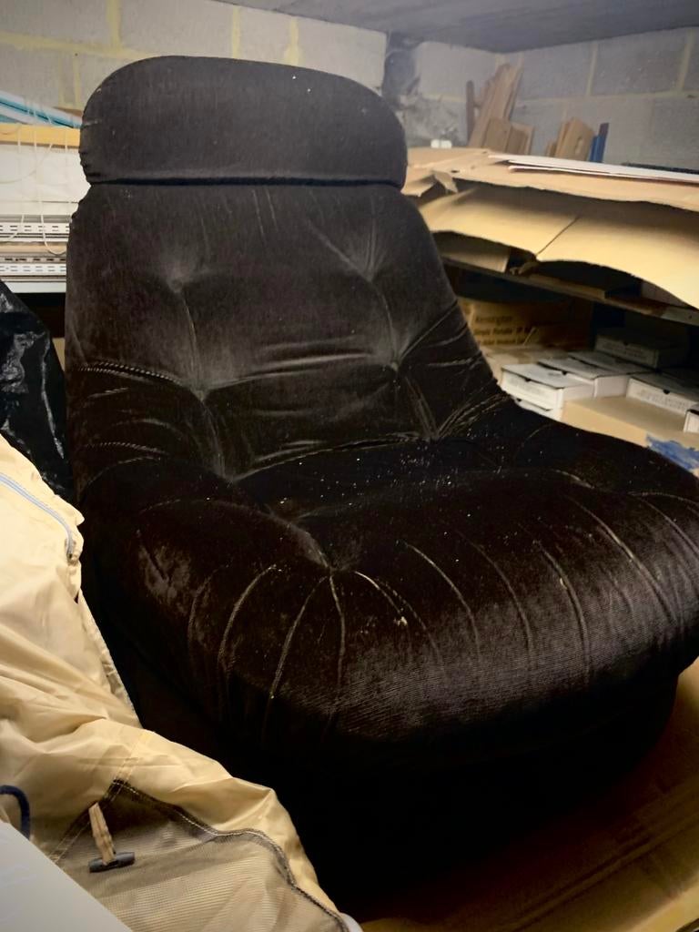 Sofa Vintage fauteuil 70’s chocoladebruin, Enlèvement, Comme neuf