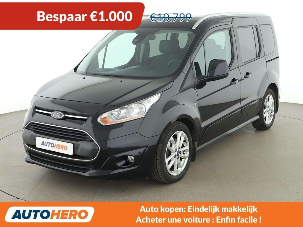 Ford Tourneo Connect 1.0 EcoBoost Titanium (bj 2015), Auto's, Ford, Voorwielaandrijving, Euro 5, Stof, Gebruikt