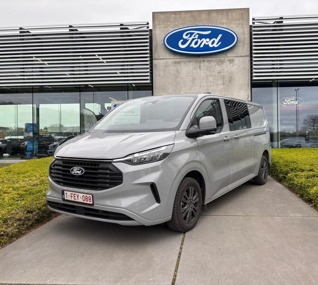 Ford Transit Custom Full Option – 170PK – Zo goed als ni, Autos, Camionnettes & Utilitaires, Argent ou Gris, Achat, Euro 6, Entreprise