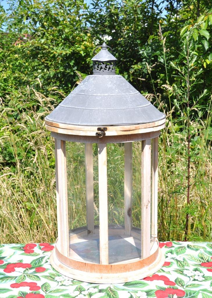 lanterne vitrine mini serre bois verre et metal, Maison & Meubles, Enlèvement, Utilisé