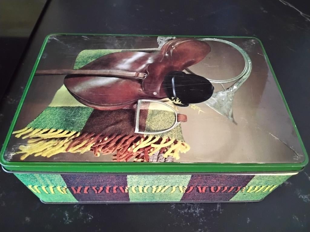 Blikken oude vintage doos,van melle rotterdam, Verzamelen, Blikken, Ophalen of Verzenden