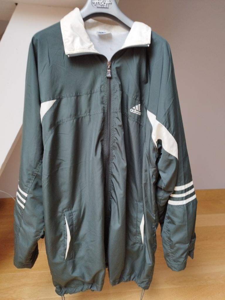 Vintage adidas jas XL. Donkergroen, Ophalen of Verzenden, Zo goed als nieuw, Groen