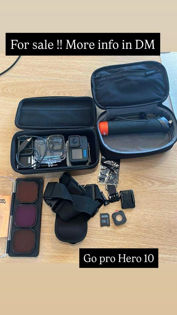 Go pro Hero 10 + accessories, Audio, Tv en Foto, Actiecamera's, Zo goed als nieuw, Ophalen of Verzenden