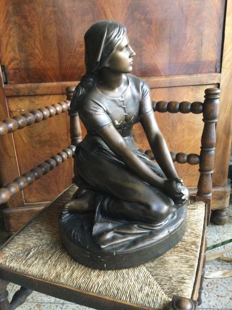 Jeanne d'Arc en plâtre, Antiek en Kunst, Ophalen of Verzenden