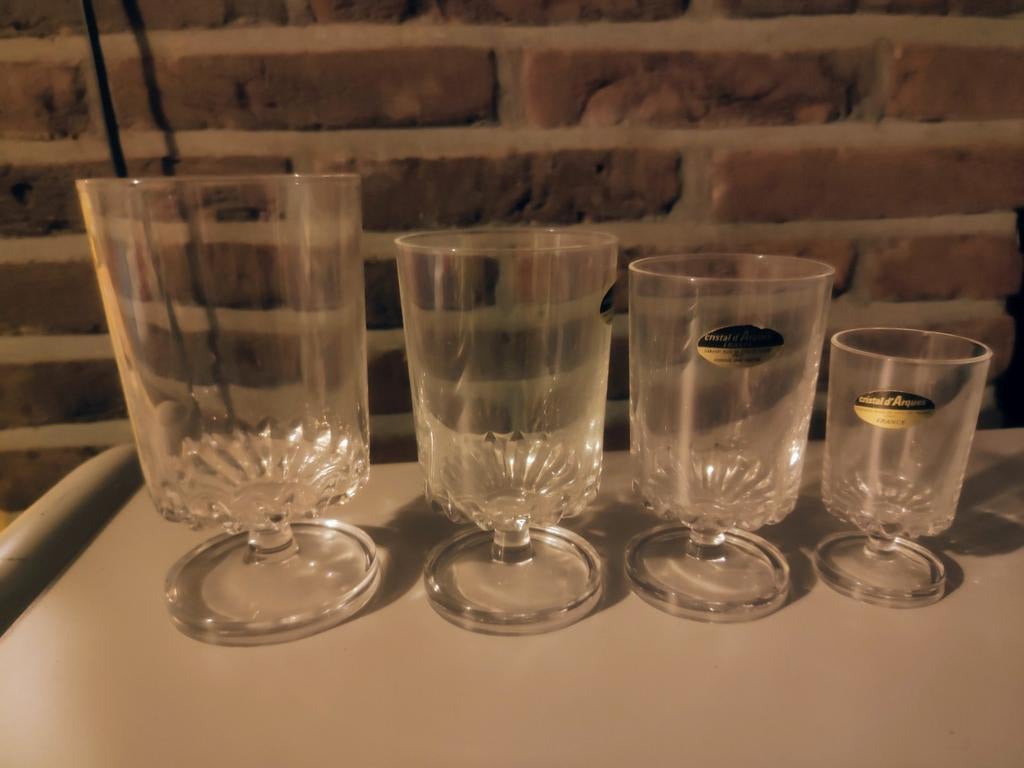 Kristal glazen  - set 43 glazen, Ophalen, Zo goed als nieuw