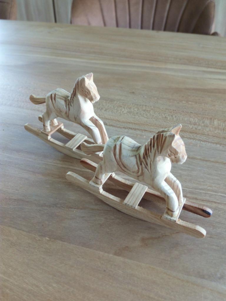 mini schommelpaardjes in hout, Ophalen of Verzenden, Zo goed als nieuw, Dier