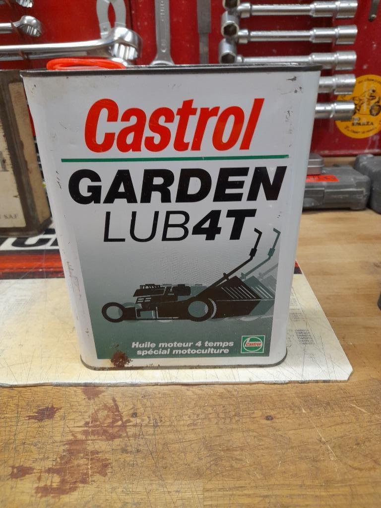 oude lege oliekan Castrol Garden Lub 4T, Verzenden, Gebruikt, Overige typen
