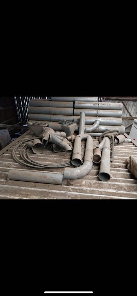 Lot de tuyaux galva pour aspiration (menuiserie), 80 mm ou plus, 2 à 4 mètres, Enlèvement, Utilisé