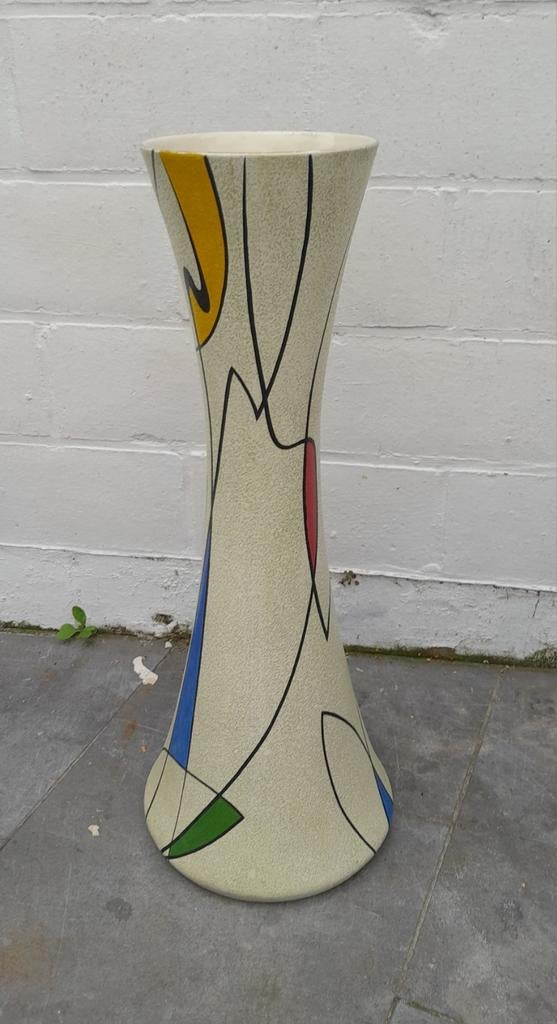XXL VAAS KERAMIEK WEST GERMANY 65 CM VLOERVAAS MONDRIAAN, Ophalen