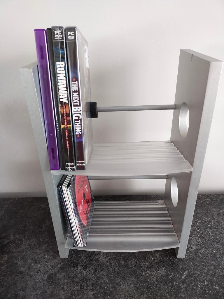 Petite tour de rangement pour CD/DVD/Blu Ray (vintage), Maison & Meubles, Enlèvement ou Envoi, Utilisé